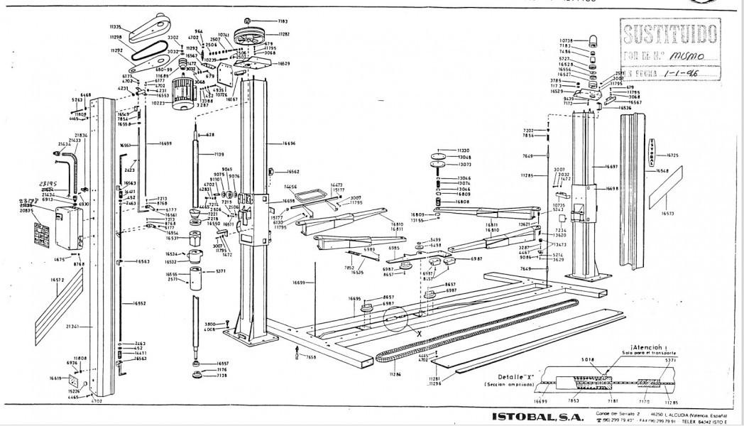 Istobal lifts spare parts