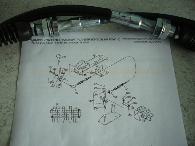 Cable dozer blade Bowden cable control cable Kubota KX41-2 mini excavator 6839165560
