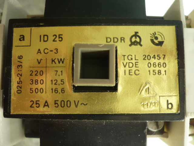 Contactor air contactor power contactor ID25 220V 25A VEB EAW DDR IFA
