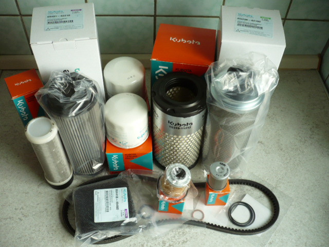 Service Kit maintenance kit oil filter fuel filter air Kubota U27-4 mini excavator