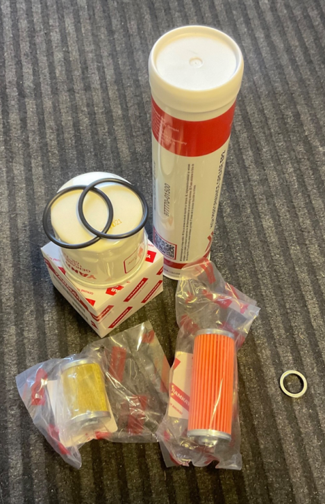 Service filter maintenance kit, oil filter, fuel filter for Yanmar SV15 - SV15-2 - SV16 - SV17 - SV17 EX - SV17-2 - SV17 EX-2 - B08 - SV18 - SV20 - SV22