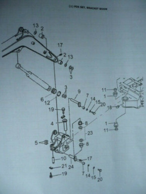 pin set bracket boom Yanmar B15-3 mini excavator ADA00400