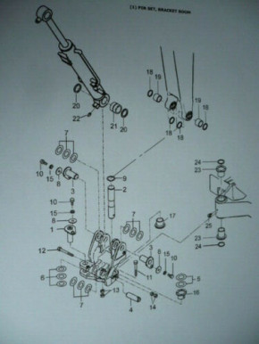 Bolt bushing set gasket pin set bracket boom Yanmar SV 20 22 excavator ADA01701