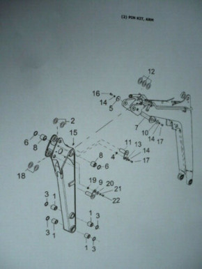 Bolt bushing gasket rings set pin kit arm Yanmar SV20 22 VIO excavator ADB01800