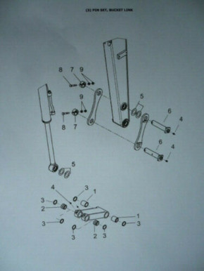 Bush kit seal rings kit bushings arm Yanmar SV20 SV22 mini excavator ADE01300