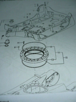 Slewing ring gear ring rotating motor bearing, swing Yanmar SV17 EX SV 15 17214957600
