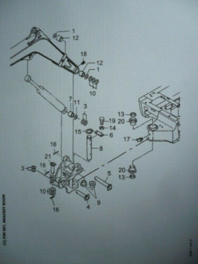 Bolt set mounting arm pin set bracket boom Yanmar B22-2 mini excavator ADA00501