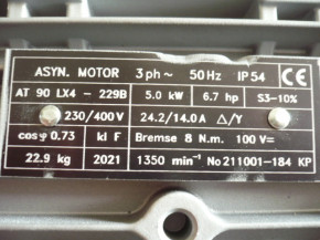 Motor ATMA CSM electric motor drive spindle drive control page MWH Consul 5Kw