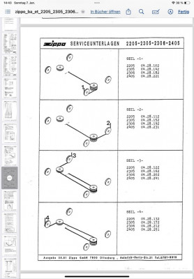 Set of ropes cable control cable steel rope safety rope Zippo 2305 2205 2306 2405 lift