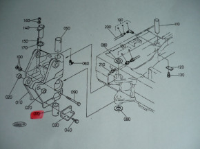 pin bolt locking pin locking pin pin for boom stand Kubota KX41 KX41-2 mini excavator 6972166460