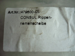 Ribbed belt pulley V-ribbed belt Flat belt V-belt pulley Screw Consul