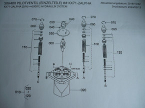 Guide GRP valve pilot valve assy valve guide RG108-97220 Kubota KX71-2 Alpha