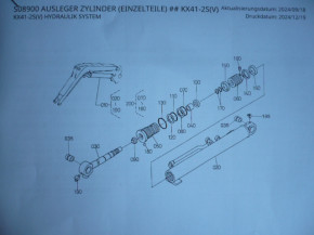 Sealing ring gasket sealing kit boom cylinder gasket Kubota KX41-2 6952191110