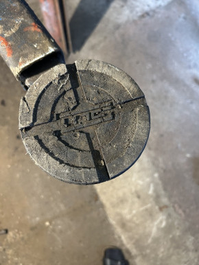 lift pad, rubber pad, rubber plate for Slift lift (125mm x 28 mm, with steel insert)