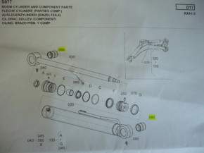 Bush bearing bush steel bush cylinder bush Kubota KX41-3 019 excavator RG13867750