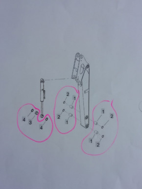 Bushing kit bearings arm cylinder bush bracket boom Yanmar SV26 excavator