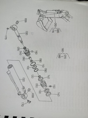 Gasket seal kit boom cylinder gasket Kubota KX41-2 VC RG008-91020