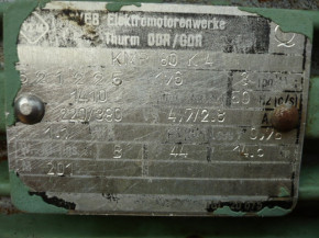 Electric motor exchange motor 22mm shaft VEM VEB Thurm KMR DDR Takraf Markranstädt