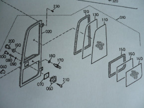 Rubber door seal large washer rubber gasket Kubota KX41-2 cabin RG10846560