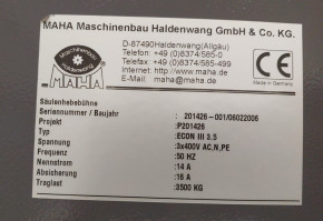 Main switch 25A 4-pole isolator switch Maha Econ 3 3.0 4.0 3.5