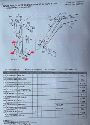 Dust seal seal bush seal dust Kubota KX71-3 mini excavator RG24876520