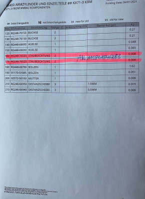 Dust seal seal bush seal dust Kubota KX71-3 mini excavator RG24876520