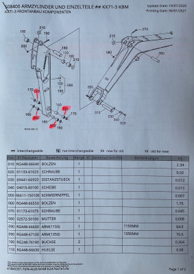 Bearing bush swing arm bush RG24876150 RG248-76150 bush plain bearing Kubota KX71-3