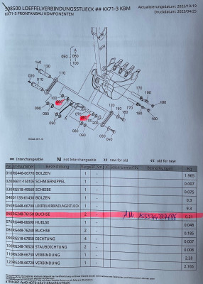 Bearing bush swing arm bush RG24876150 RG248-76150 bush plain bearing Kubota KX71-3