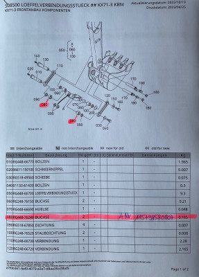 Bearing bush swing arm bush RG44876240 RG448-76240 bush plain bearing Kubota KX71-3