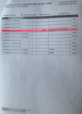 Dipperstick collar spacer 44866650 RG448-66650 Bush sleeve Kubota KX71-3