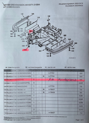 Swing frame bearing bush RG24841120 RG248-41120 slide bearing Kubota KX71-3