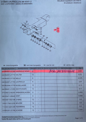 Roller guide roller idler sprocket track roller Kubota KX41-2 RG00121700