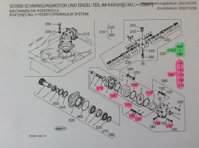 Gaskets seal gasket kit swing motor Kubota KX41 68191-69490