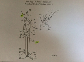 Pin socket pin locking pin arm pin Kubota KX41-3 RG13866650
