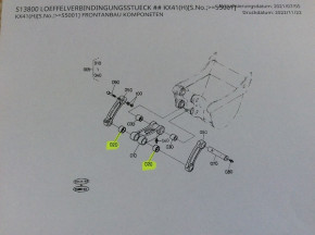Bushing steel bushing bearing bush Kubota KX41  / KX41-2 mini excavators 6872166770 6942166770