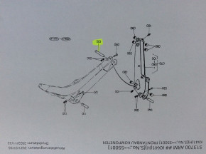 Bolts safety pin Kubota KX41 mini excavators 6972166560D