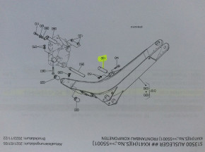 Bolts safety pin Kubota KX41 mini excavators 6872167560D