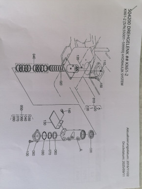 Sealing set swivel joint piece rotary union seal kit Kubota KX61-2 / KX71-2 / K025 RG20862340