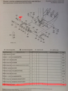 Socket Bolt Bolt Pin Pin Kubota KX015 16-4 018-4 019-4 Mini Excavator RG15866752