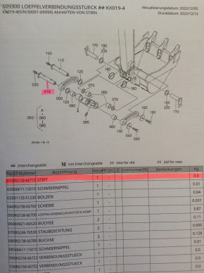 Socket Bolt Bolt Pin Pin Kubota KX015 16-4 018-4 019-4 Mini Excavator RG15866772