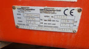 Latch Lock assy key Hood Latch Kubota KX080-4 Bagger RD80943640