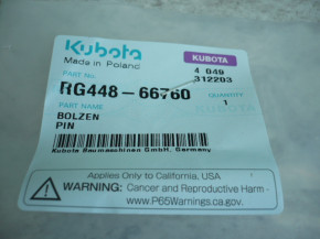 Bolt socket bolt safety bolt pin part no. RG44866760 Kubota KX71-3