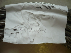 Set safety cable (shift cable) for Longus Car lift type CL 2.40 L 4tons