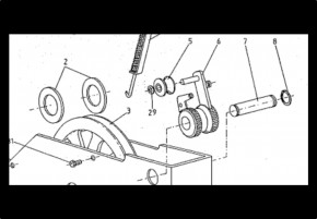Guide pulley 672897 Rope pulley Rope guide Deflection pulley Control cable Stenhoj 1980