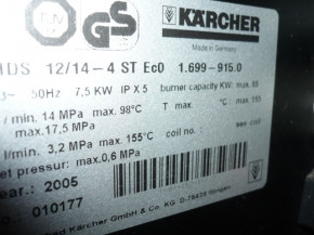 Kärcher station HDS 12/14-4 S hot water high pressure cleaner steam cleaner UVV NEW