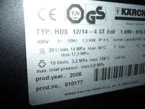 Kärcher station HDS 12/14-4 S hot water high pressure cleaner steam cleaner UVV NEW