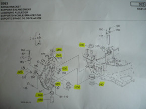 Bush bearing bush Steel bush Bock bush Kubota KX41-3 019 mini excavator RG13866370