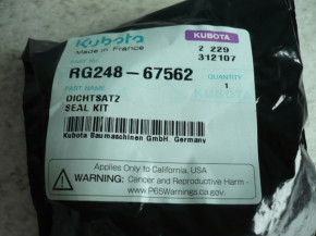 Gasket seal gasket kit cylinder seal kit Kubota KX61-3 KX71-3 RG24867562