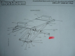 Sliding disc sliding piece sliding block sliding block nussbaum Unilift Uni-Lift 3500