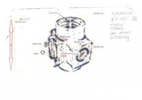 lifting nut for Ravaglioli / MARCONI lift KP 121/2, KP 121-3, KP 123D, KP 301, KP 124, KP 125, KP 126, KP 305, R 121-305 (right-hand thread) Ø40x6